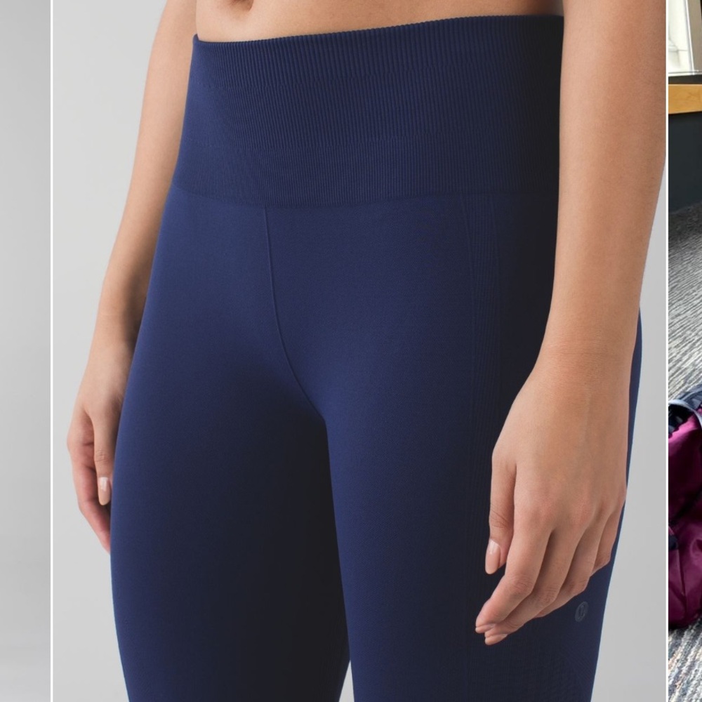 Lululemon Flow and Go Crop Hero Blue/navy size 4 - Picture 3 of 5